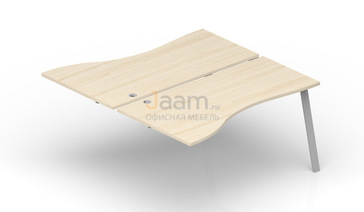 Мебель для персонала Приставной элемент Волна (2 громмета) AR2TPG169V