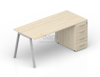 Мебель для персонала Стол с приставной тумбой (меламиновый аутлет) ARTPM128N072