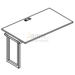 Мебель для персонала Секция стола рабочей станции на металлокаркасе QUATTRO Б4 023-1 БП