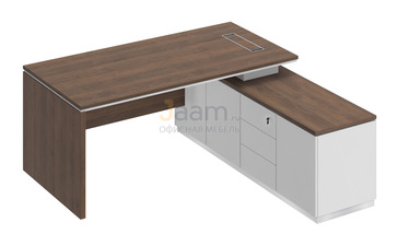 Кабинет руководителя Стол на опорной тумбе правый СИ 107пр