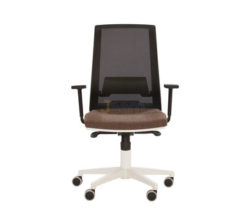 Кресло для персонала Лайт/П Ткань кат. 1 пластик белый без. подл./база пластик