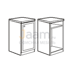 Мебель для гостиниц Офисная тумба под холодильник левая R6213