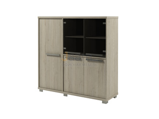 Кабинет руководителя Офисный шкаф трёхсекционный с 4 полками Z-33-12 левый