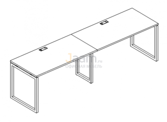 Мебель для персонала Рабочая станция на металлокаркасе QUATTRO Б4 014-2 БП