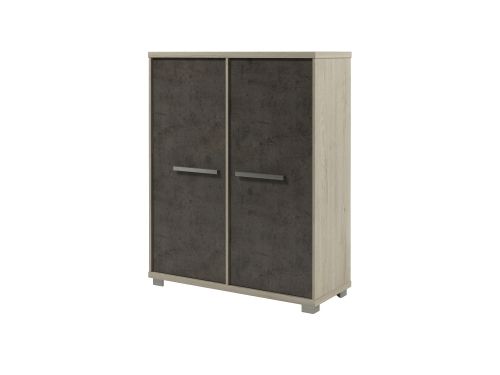 Шкаф двухсекционный Vestar Z-32-11 1232x500x1538 (Дуб Галифакс белый/Бетон Чикаго)