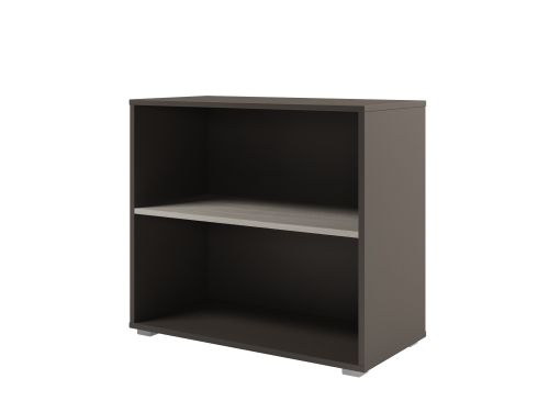Стеллаж низкий Solution D-65 800x396x1096 (Акация Морава/Трюфель)