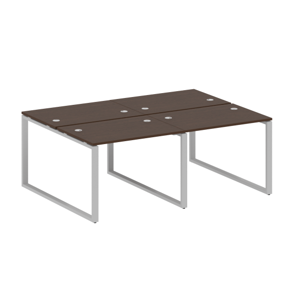 Рабочая станция Metal System Style БО.СМ-4.1 2000x1475x750 (Венге Цаво/Серый металл)