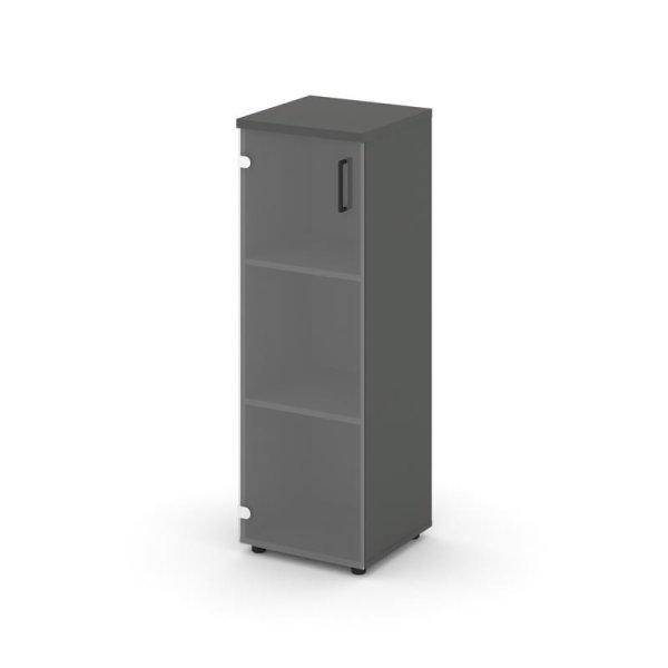 Шкаф средний узкий SN.STU-205(L) (400х400х1203) (Антрацит/Прозрачный)