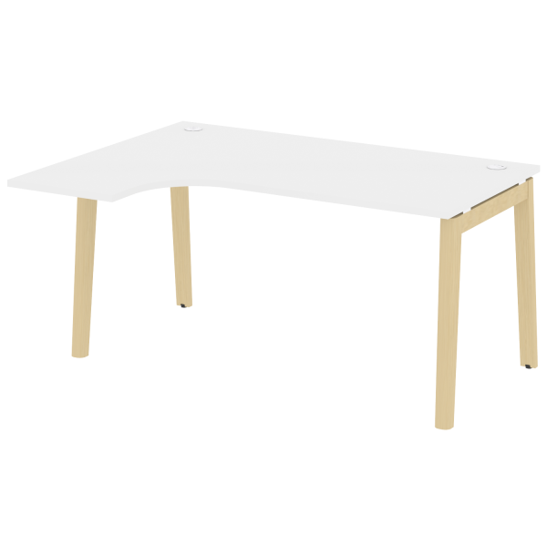 Стол эргономичный левый на деревянных опорах Onix Wood OW.SA-4L 1580x1180x750