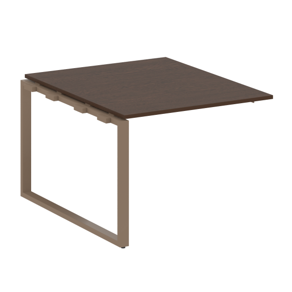 Проходной наборный элемент переговорного стола Metal System Style БО.ППРГ-1 1000x1235x750 (Венге Цаво/Мокко металл)
