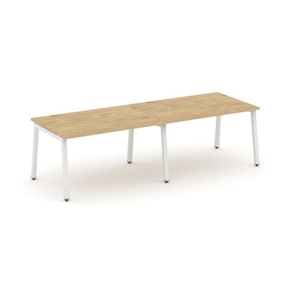 Стол переговорный SN-5A.SPRG-014.3 (3160х980х750) (Тиквуд Светлый/Металл Белый)