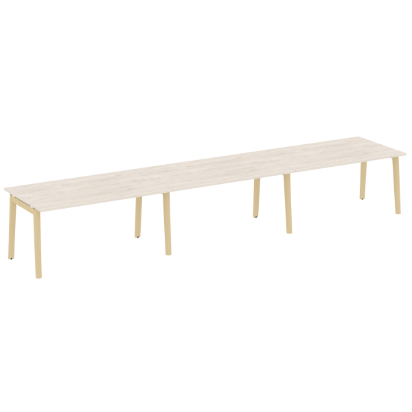Стол переговорный на деревянных опорах Onix Wood OW.PRG-3.4 4740x980x750