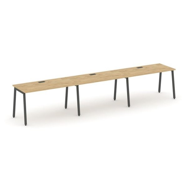 Рабочая станция 1 сторонняя SN-4A.ORS-044 (4740х700х750) (Тиквуд Светлый/Металл Антрацит)