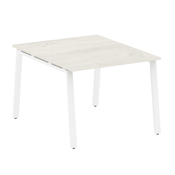 Стол для переговоров (1 столешница) на А-образном м/к Metal System Style БА.ПРГ-1.1 1000x1235x750 (Дуб наварра/Белый металл)