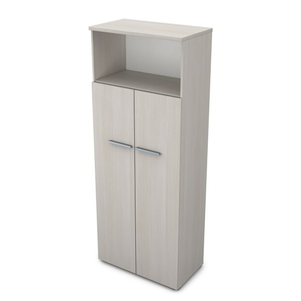 9Ш.005.2 Шкаф высокий с нишей (800x450x2045) (Ivory)