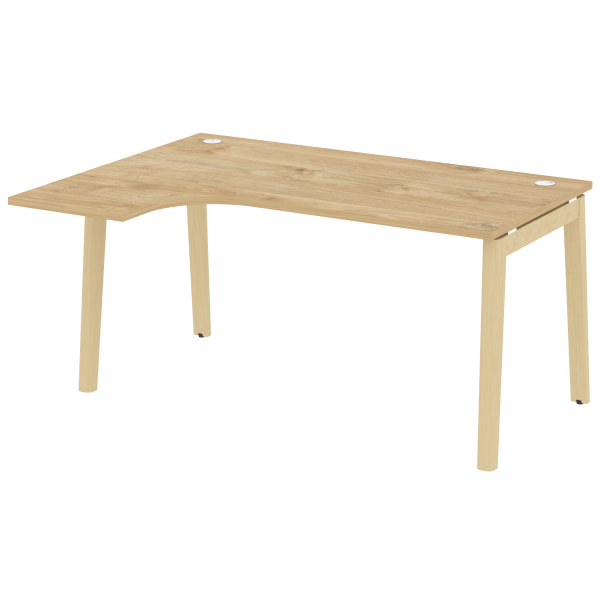 Стол эргономичный левый на деревянных опорах Onix Wood OW.SA-4L 1580x1180x750