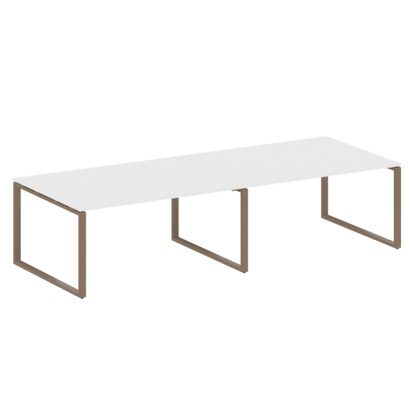 Переговорный стол 2 столешницы Metal System Style БО.ПРГ-2.4 3200x1235x750