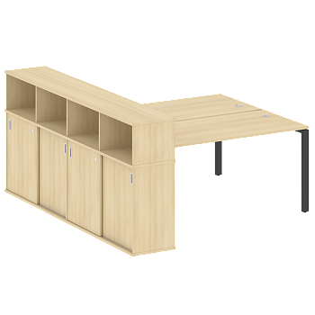 Рабочая станция с опорным шкафом-купе Metal System Style БП.РС-СШК-4.4 2010x2332x1098