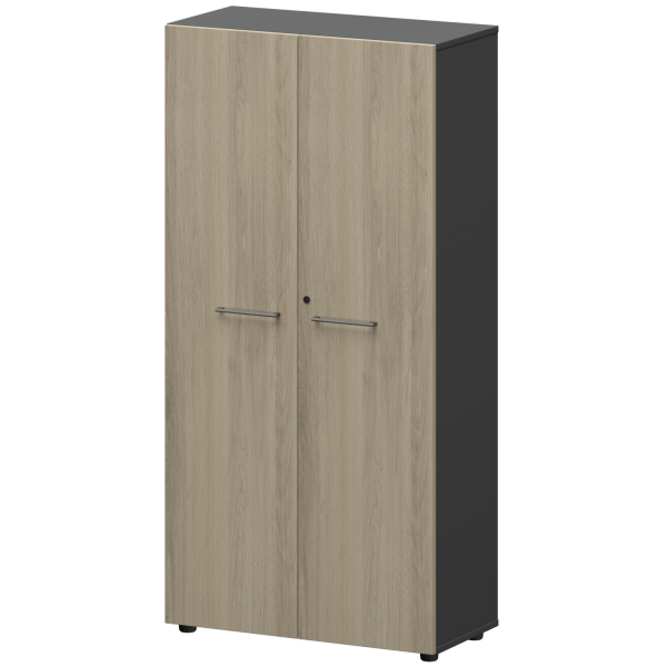 Шкаф высокий закрытый Кортез СМШ48F 792x380x1595 (Кронберг/Графит)