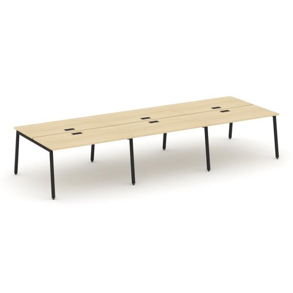 Рабочая станция 2-х сторонняя SN-4A.DRS-083 (4140х1632х750) (Акация Лорка/Металл Черный)