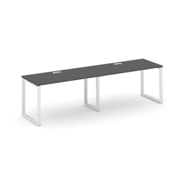 Рабочая станция 1 сторонняя SN-6O.ORS-024 (3160х800х750) (Антрацит/Металл Белый)