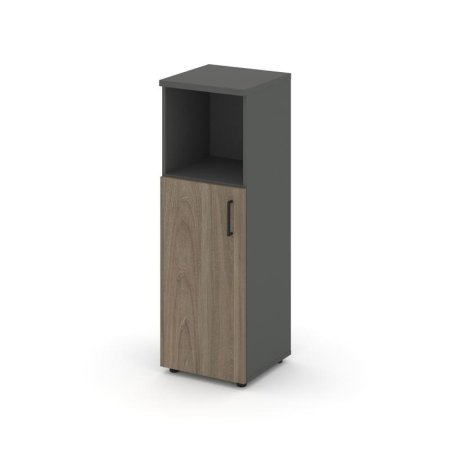 Шкаф средний узкий SN.STU.E-201(L) (400х400х1203) (Антрацит/Вяз Благородный)