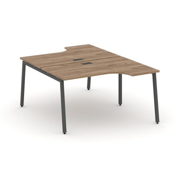 Рабочая станция эргономичная SN-4A.DRPA-001 (1380х1232/1992х750) (Дуб Табак/Металл Антрацит)