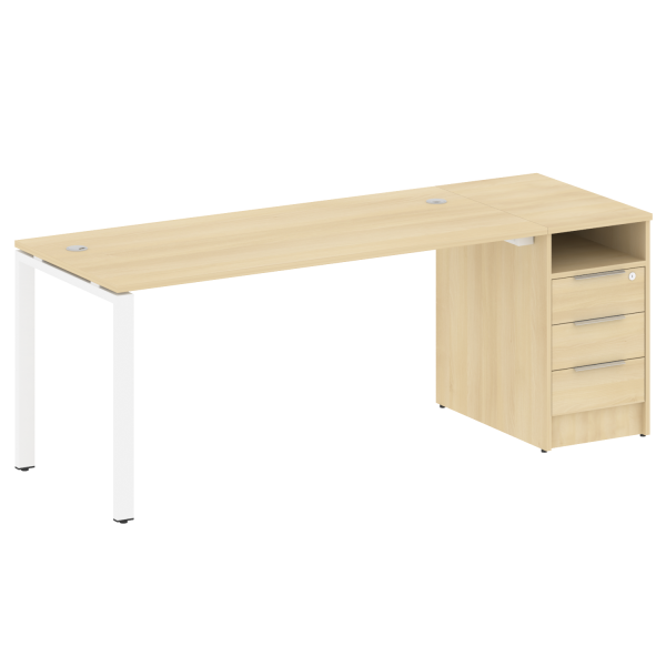 Рабочая станция с опорной тумбой Metal System Style БП.РС-СТП-1.4 2012x720x750