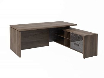 Стол руководителя с опорной тумбой Festus FB-119R.GG 1800x1900x750