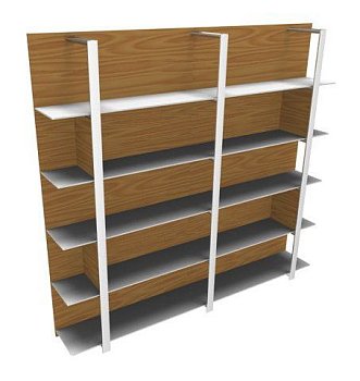 Буазери рама хром 4 вертикальные перегородки X7 BOS23 L 2350x360x2190