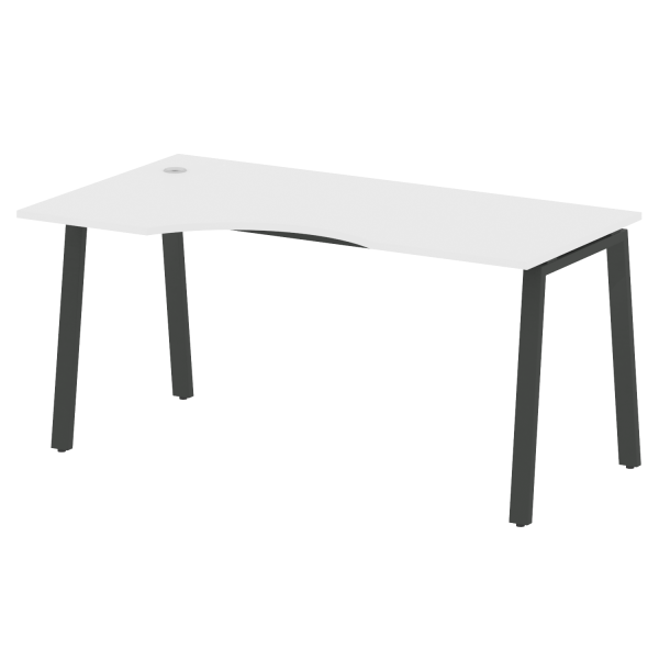 Стол криволинейный левый Metal System Style БА.СА-1 Л 1600x900x750