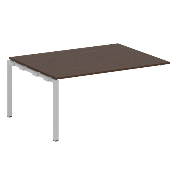 Проходной наборный элемент переговорного стола Metal System Style БП.ППРГ-4 1600x1235x750 (Венге Цаво/Серый металл)