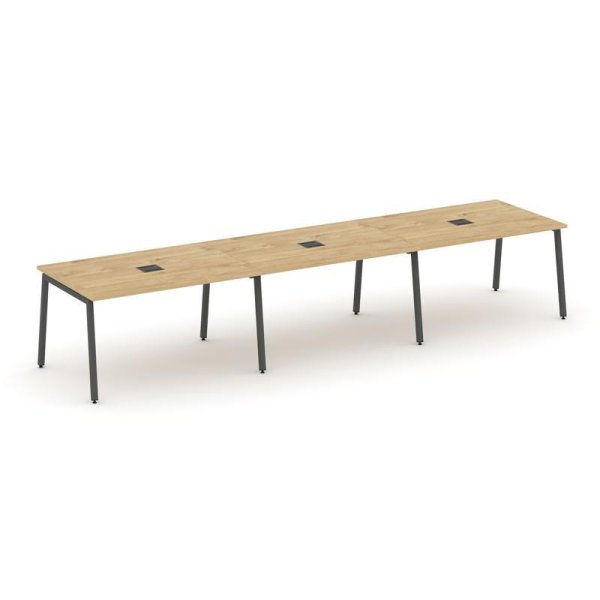 Стол переговорный SN-4A.SPRG-023 (4410х980х750) (Тиквуд Светлый/Металл Антрацит)