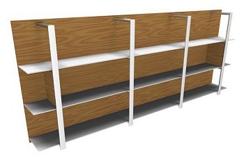Буазери, рама хром, в комплекте 2 вертикальные перегородки X7 BOM32 L 3270x360x1350