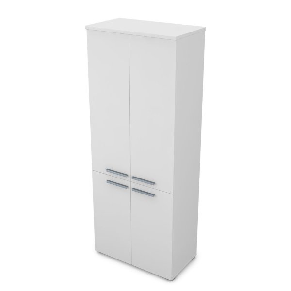 9Ш.005.5 Шкаф высокий (800x450x2045) (Белый премиум)