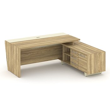 Стол руководителя с тумбой Corner COR.SRT-20 (R) (2000x1800x750)
