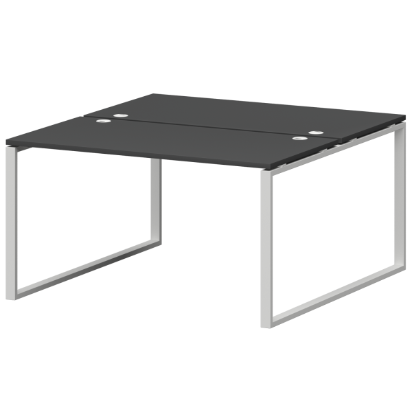 Бенч двойной на металлокаркасе Смарт СМС2-О-12К.149.Пр25 1200x1496x750 (Графит/Белый)