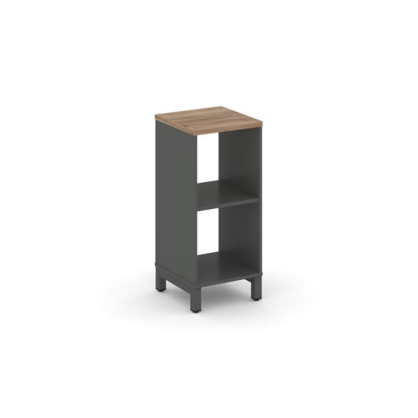 Каркас стеллажа 2 яруса SN.KS-210 (387х400х881) (Антрацит/Дуб Табак/Металл Антрацит)