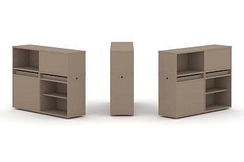 Тумба двойная + низкая надставка ES.NB.2N-12 (1500х410х1135)