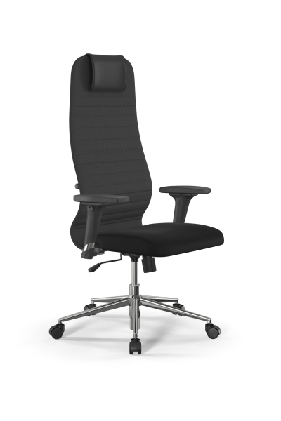 Кресло для руководителя Метта Sit 8 B1-10D - UMF(X1) /Uh02/Wh00/D02P(M09.B23.G18.W01) (Темно-серый | Черный)