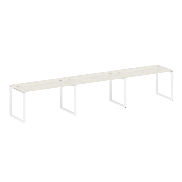 Рабочая станция Metal System Style БО.СМ-3.3 4200x720x750 (Дуб Наварра/Белый металл)