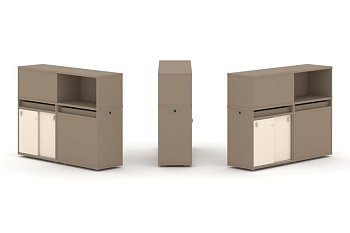 Тумба двойная + низкая надставка ES.NB.2N-19 (1500х410х1135)