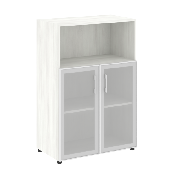 Шкаф широкий средний нужен топ LT.ST 2.2R 800x450x1195 (Снежная Патина)