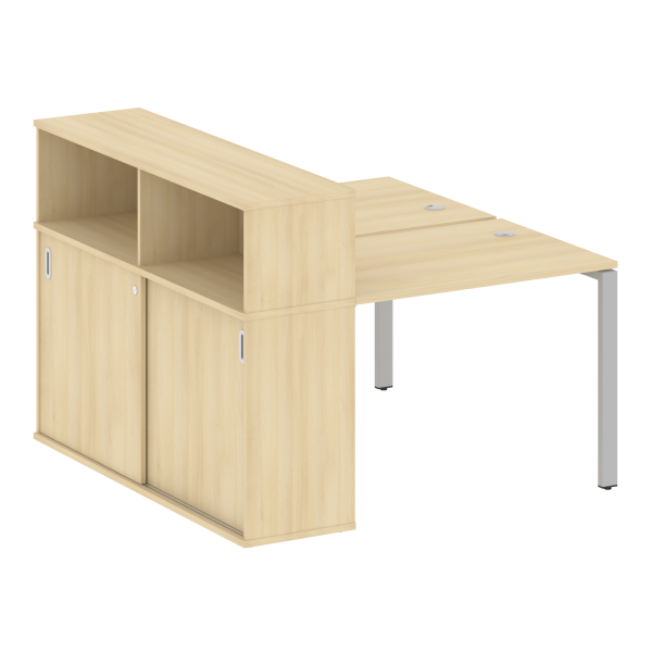 Рабочая станция с опорным шкафом-купе Metal System Style БП.РС-СШК-2.1 1410x1475x1098