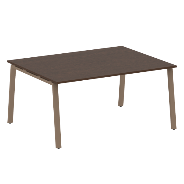 Стол для переговоров (1 столешница) на А-образном м/к Metal System Style БА.ПРГ-1.4 1600x1235x750 (Венге Цаво/Мокко металл)