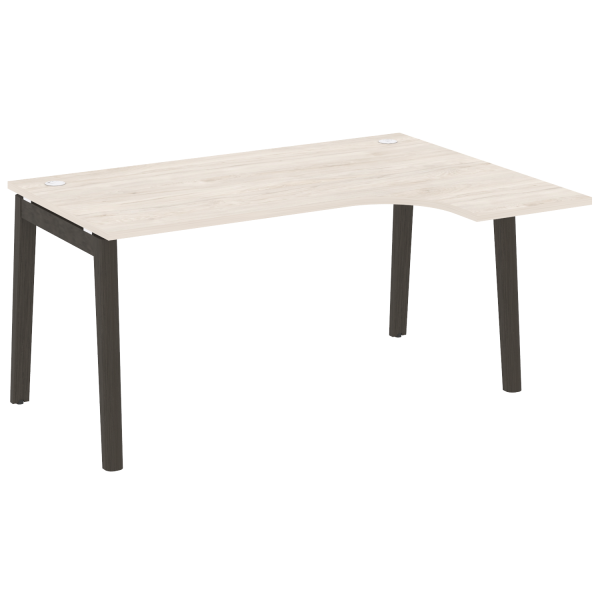 Стол эргономичный правый на деревянных опорах Onix Wood OW.SA-4R 1580x1180x750