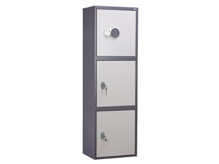 Бухгалтерский шкаф AIKO SL-150/3Т EL (Графит/Светло-серый)
