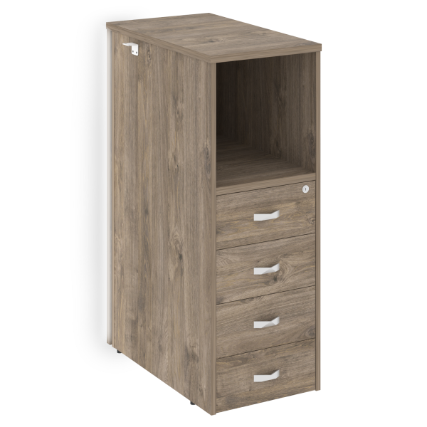 Тумба с подсветкой 4 ящика проходная, средняя Onix O.R-TV-4.S 436x767x1185