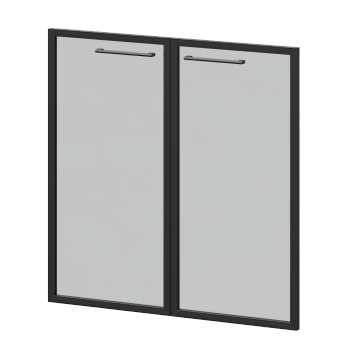 Фасады рамочные стеклянные Кортез KZF-28RS(Ч) 784x20x780