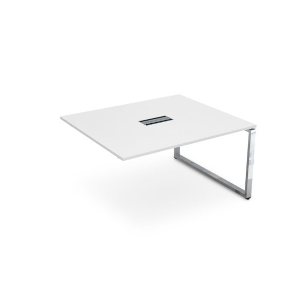 Конечный модуль Бенч-системы для переговорных столов Gloss НСПК-О.927 1400x1200x750 (Белый премиумХром)